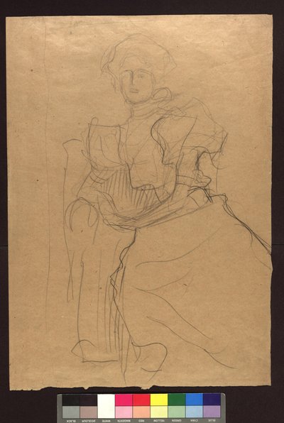 Studie zum Bildnis Sonja Knips door Gustav Klimt