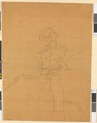 Studie voor het portret van Sonja Knips door Gustav Klimt