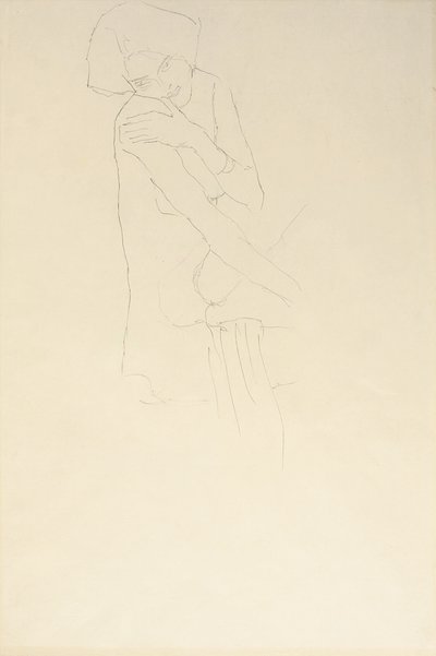Studie voor Adele Bloch-Bauer II, 1911 door Gustav Klimt