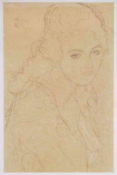 Studie voor het schilderij Portret Ria Munk III door Gustav Klimt