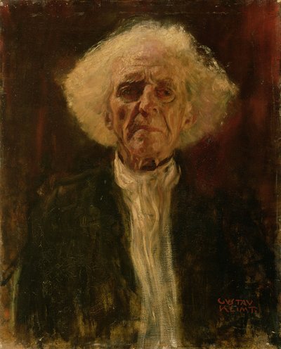 Studie van het Hoofd van een Blinde Man door Gustav Klimt