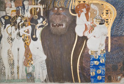De Beethovenfries: Het verlangen naar geluk door Gustav Klimt