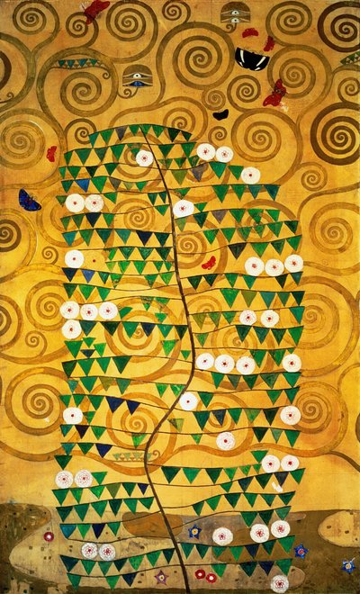 De Stoclet Fries, Detail: Levensboom, 1905-1909 door Gustav Klimt
