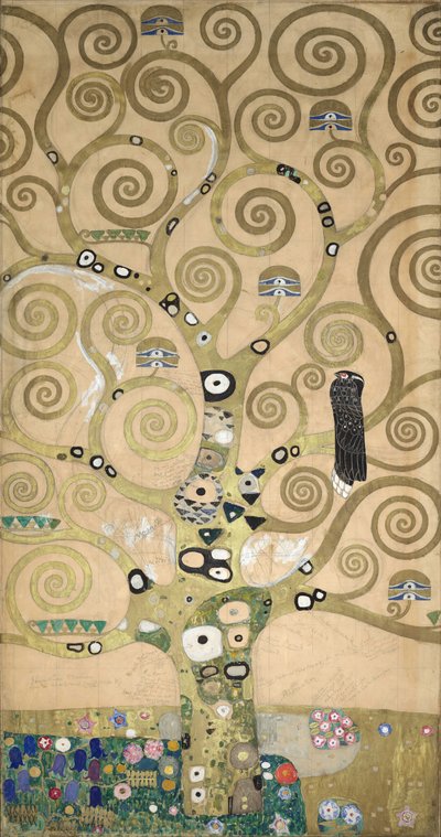 De Stoclet Fries, Detail: Levensboom, c.1905-09 door Gustav Klimt