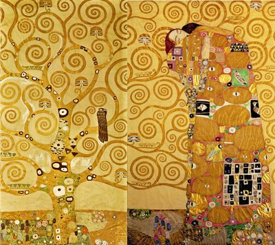 De Stoclet Fries, (detail) door Gustav Klimt