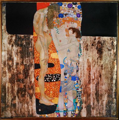 De drie tijdperken van de mens door Gustav Klimt