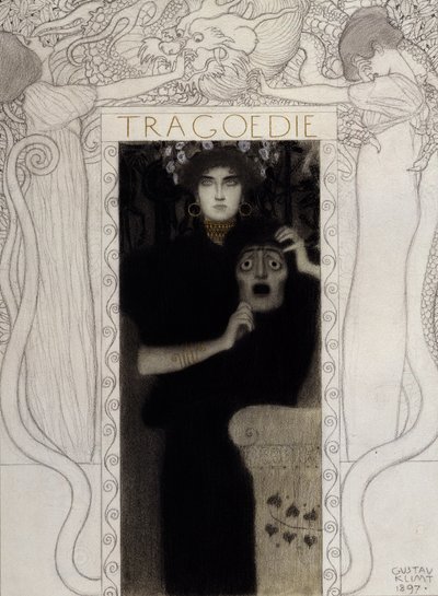Tragedie, 1897 door Gustav Klimt