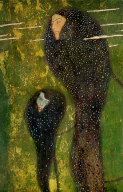 Waternimfen - zilvervisjes door Gustav Klimt