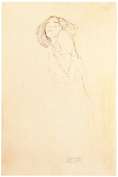 Vrouw van links door Gustav Klimt
