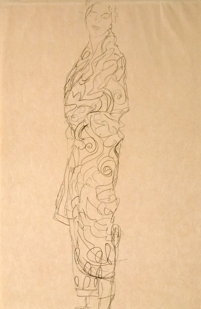Vrouw in een Kimono door Gustav Klimt