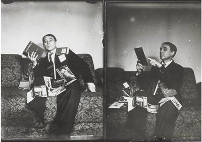 Dubbelportret van Aleksei Kruchenykh door Gustav Klutsis