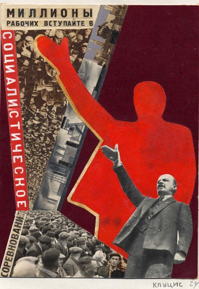 Miljoenen arbeiders! Doe mee aan de socialistische competitie!, ca. 1927 door Gustav Klutsis
