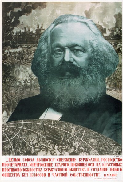 Het doel van de Unie is een omverwerping van de... Karl Marx, 1933 door Gustav Klutsis