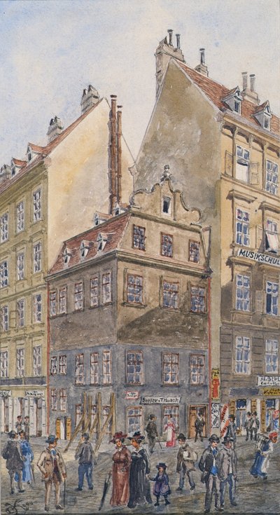 De Salzgries in Wenen (hoek Diepe Gracht) door Gustav Korompay
