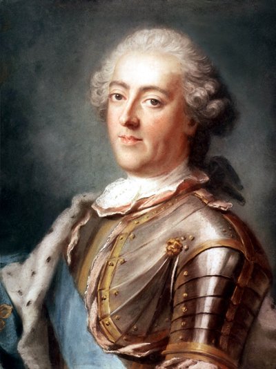french king Louis XV (1710-1774) king in 1715-1774 c.740 (pastel) door Gustav Lundberg