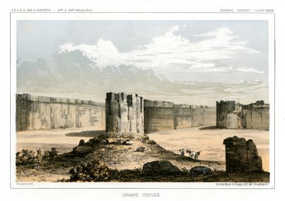 Grand Coulee, Washington, VS door Gustav Sohon