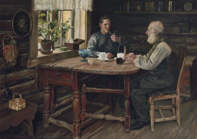 Koffiepauze 1900 door Gustav Wentzel