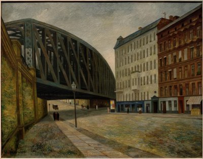 Brug over de Ackerstraße Berlijn Noord door Gustav Wunderwald