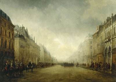 Review gepasseerd door de Prins-President op de Grand Boulevards door Gustave Edward Barry