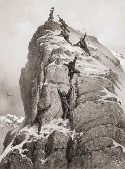 Eerste beklimming van de Matterhorn door Gustave (after) Dore