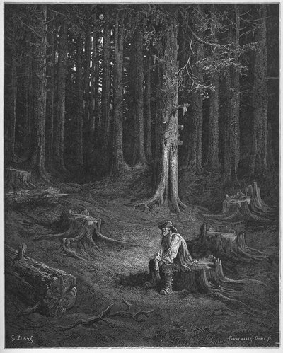 Het bos en de houthakker - uit 
