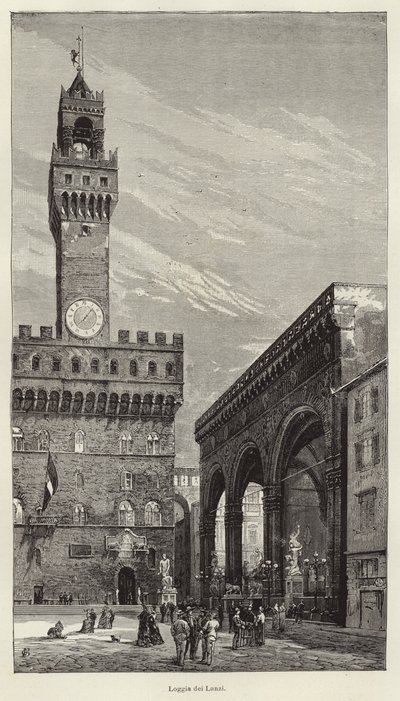 Loggia dei Lanzi door Gustave Bauernfeind