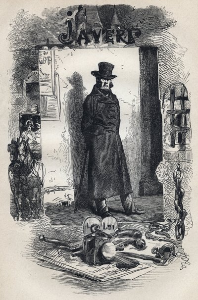 Javert, illustratie van de roman 