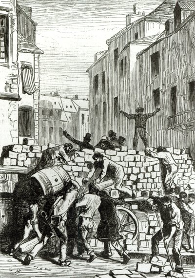 De barricade, illustratie uit 