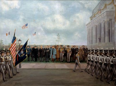De maarschalk Joffre op missie in Washington door Gustave Brock