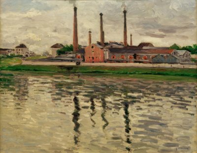 Fabrieken in Argenteuil door Gustave Caillebotte