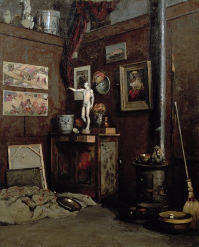 Interieur van een Studio door Gustave Caillebotte