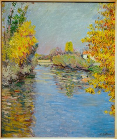 De Kleine Arm van de Seine, herfst door Gustave Caillebotte