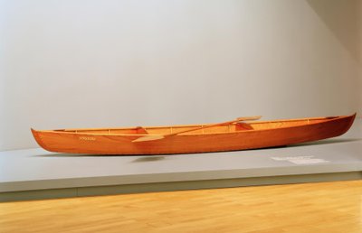 Peddelboot door Gustave Caillebotte