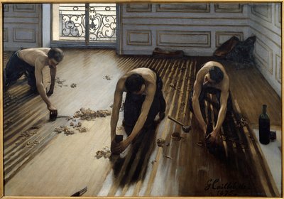 Parket schaven door Gustave Caillebotte