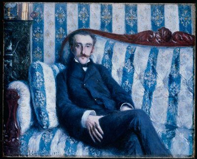 Portret van Monsieur R., 1877 door Gustave Caillebotte