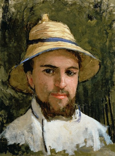 Zelfportret met Tropenhelm door Gustave Caillebotte