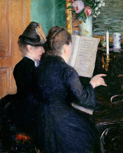 De pianoles door Gustave Caillebotte