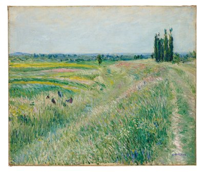 De vlakte van Gennevilliers, groep populieren door Gustave Caillebotte