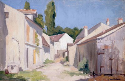 Een pad in Yerres door Gustave Caillebotte