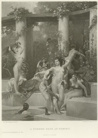 Een zomerse bad in Pompeii door Gustave Clarence Rodolphe Boulanger