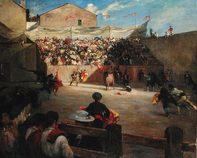 Trainingsgevecht in Biscay, 1888 door Gustave Colin