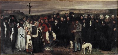 Een begrafenis in Ornans door Gustave Courbet