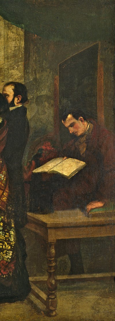 Baudelaire die een boek leest, detail uit 