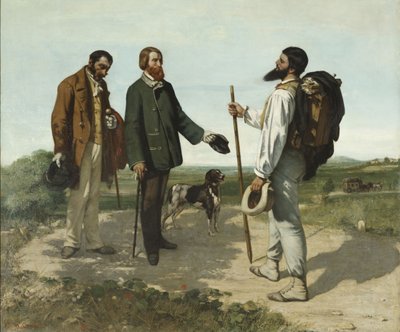 Bonjour, Monsieur Courbet door Gustave Courbet