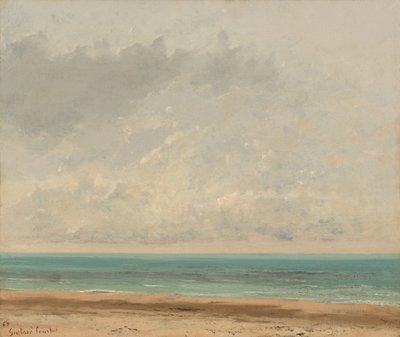 Kalmte zee, 1866 door Gustave Courbet