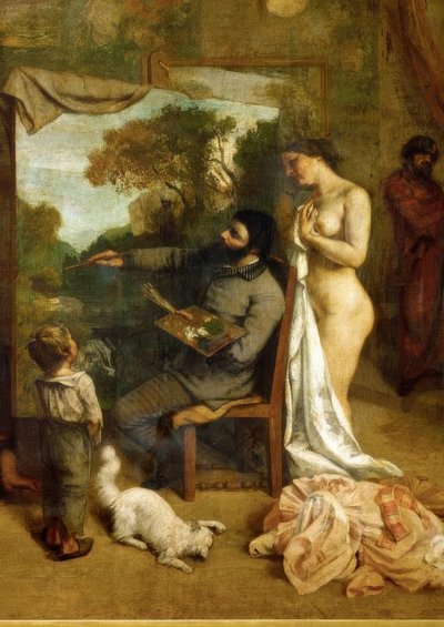 Het atelier door Gustave Courbet