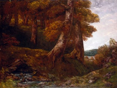 Het Bos Binnenkomen, c.1855 door Gustave Courbet