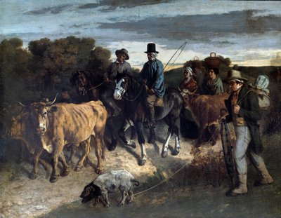 Boeren van Flagey terugkerend van de tentoonstelling door Gustave Courbet