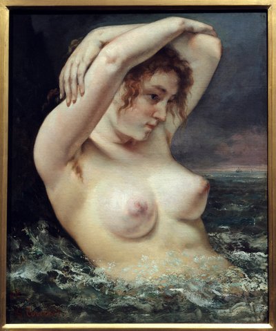 Vrouw bij de golf door Gustave Courbet