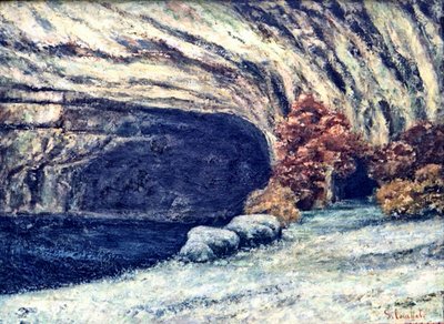Besneeuwde grot van Loue door Gustave Courbet